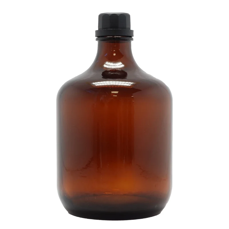 2.5L Amber Glass Bottle With Tamper Proof Cap