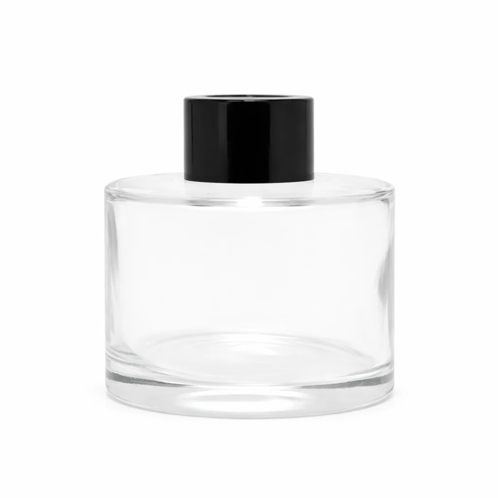 150ml Round Clear Glass Diffuser Bottle With Cap (Reed Sticks Not Included) - Image 3