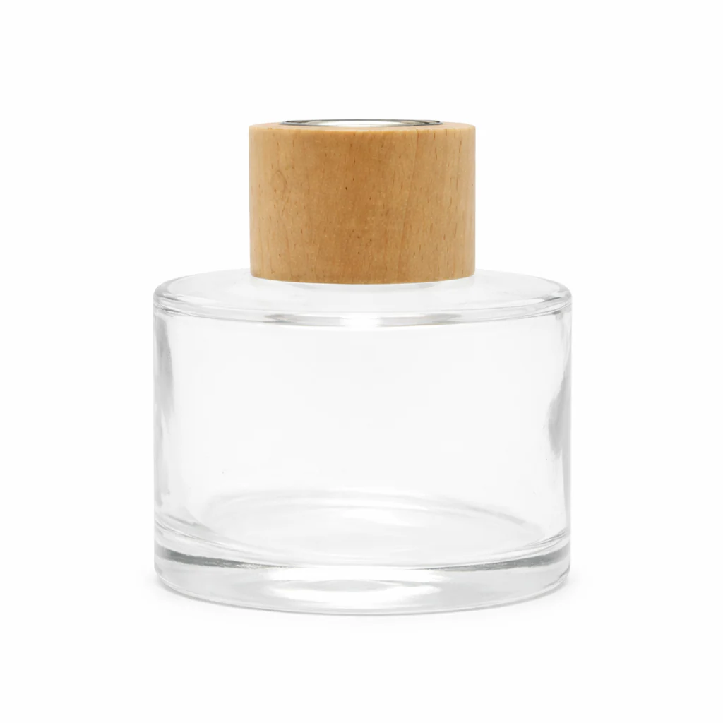 150ml Round Clear Glass Diffuser Bottle With Cap (Reed Sticks Not Included) - Image 4